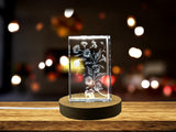 Morning Glory 3D Engraved Crystal 3D Engraved Crystal Keepsake/Gift/Decor/Collectible/Souvenir