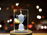 US Open Engraved Crystal Trophy for Tennis Decor | Engraved Grand Slam Championship Award A&B Crystal Collection