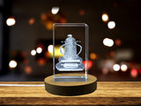 Calcutta Cup Trophy 3D Engraved Crystal Sculpture | Rugby Union Collectible