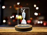 The Claret Jug trophy Sports 3D Engraved Crystal Gift A&B Crystal Collection