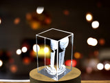 The Larry O'Brien Championship Trophy Sports 3D Engraved Crystal Gift A&B Crystal Collection