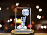 The Larry O'Brien Championship Trophy Sports 3D Engraved Crystal Gift A&B Crystal Collection