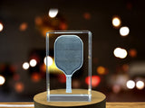 Pickleball Champion Recognition Trophy - 3D Engraved Crystal Award with LED Base for Winners - Custom Award From A&B Crystal Collection
