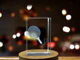 Recognition 3D Engraved Crystal Speed Ball Trophy Award with LED Base for Tournament Champions - Custom Award From A&B Crystal Collection