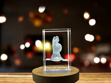 Yoga Pose Crystal Statue - Cow Face Figure Recognition for Serenity and Well-Being, Includes LED Base - Custom Award From A&B Crystal Collection