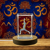 Yoga Pose 3D Engraved Crystal Statue Recognition — Made in Canada