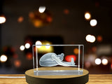 Recognition Yoga Pose Crystal Statue - Seated Forward Fold with LED Base for Relaxation | A&B Collection - Custom Award From A&B Crystal Collection