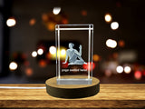 Yoga Seated Twist Pose Crystal Statue Recognition - Exquisite 3D Engraved Gift for Yoga Lovers