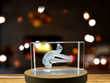 Yoga Pose Crystal Statue - Recognition of Head To Knee Flexibility and Calmness, Gift for Yoga Lovers - Custom Award From A&B Crystal Collection