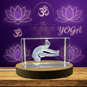 Yoga Pose Crystal Statue - Recognition of Head To Knee Flexibility and Calmness, Gift for Yoga Lovers