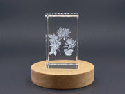 Chrysanthemum Art| 3D Engraved Crystal 