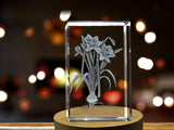 Narsissus 3D Engraved Crystal 3D Engraved Crystal Keepsake/Gift/Decor/Collectible/Souvenir A&B Crystal Collection