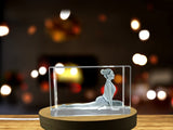 Yoga Pigeon Pose Crystal Sculpture for Mindfulness Decoration - Recognition - Custom Award From A&B Crystal Collection