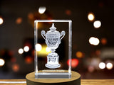 Exquisite Crystal Wimbledon Trophy Replica with Intricate 3D Laser Engraving A&B Crystal Collection