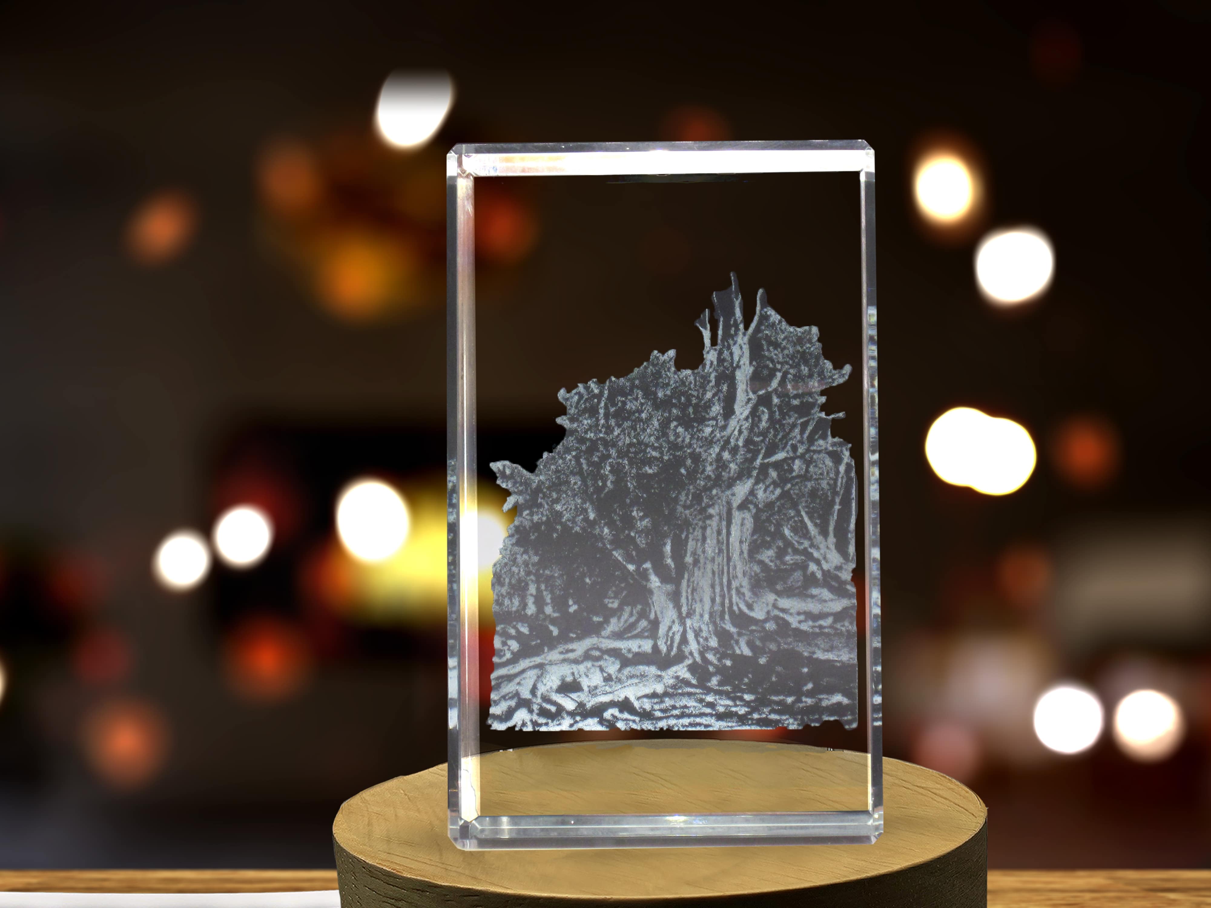 Great Basin Bristlecone Pine 3D Engraved Crystal 3D Engraved Crystal Keepsake/Gift/Decor/Collectible/Souvenir A&B Crystal Collection