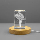 Le joueur d'escrime 3D gravuré cristal 3D Gerrave Crystal KeepSake / Gift / Decor / Collectible / Souvenir