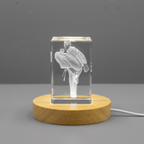 Le joueur d'escrime 3D gravuré cristal 3D Gerrave Crystal KeepSake / Gift / Decor / Collectible / Souvenir
