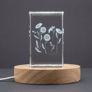 Daisy Flower 3D Engraved Crystal Trophy Award — Made in Canada