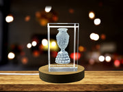 Copa America Trophy Replica 3D Engraved Crystal Figurine Collectible With LED Base And Gift Box Recognition