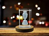 Copa America Trophy Replica 3D Engraved Crystal Figurine Collectible With LED Base And Gift Box Recognition