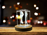Recognition Africa Cup of Nations Engraved Crystal Trophy | Free LED Base Light, Custom Sizes Available - Custom Award From A&B Crystal Collection