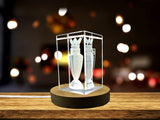 Premier League Trophy Recognition Crystal Replica | 3D Engraved Gift for EPL Fans - Custom Award From A&B Crystal Collection
