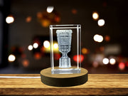 DFB-Pokal Trophy Crystal Recognition | 3D Engraved Gift for German Football Fans with LED Base