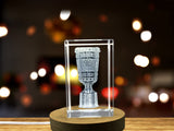 DFB-Pokal Trophy Crystal Recognition | 3D Engraved Gift for German Football Fans with LED Base - Custom Award From A&B Crystal Collection