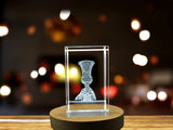 Coppa Italia Trophy Crystal Replica | 3D Engraved Recognition Gift for Football Fans - Custom Award From A&B Crystal Collection
