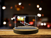 Hurdler Figure 3D Engraved Crystal Trophy - Elegant Collectible for Track & Field Athletes