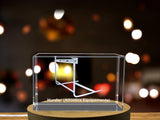 Hurdler Figure 3D Engraved Crystal Trophy - Elegant Collectible for Track & Field Athletes A&B Crystal Collection