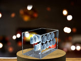 Shot Put Thrower 3D Engraved Crystal Award - Elegant Desktop Trophy for Weight Throw Athletes A&B Crystal Collection