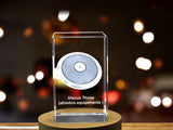 Discus Thrower 3D Engraved Crystal Award - Elegant Desktop Trophy for Disc Throw Athletes A&B Crystal Collection