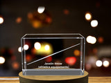 Javelin Thrower 3D Engraved Crystal Award - Elegant Desktop Trophy for Javelin Throwers A&B Crystal Collection