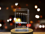 Hammer Thrower 3D Engraved Crystal Award - Elegant Desktop Trophy for Hammer Throw Athletes A&B Crystal Collection