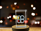 Recognition 3D Engraved Crystal Sculpture of Athletic Floor Markings | Unique Sports Gift - Custom Award From A&B Crystal Collection