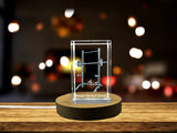 Crystal Recognition Weight Barbell Stand - Precision Engraved Sculptural Masterpiece
