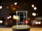 Crystal Recognition Weight Barbell Stand - Precision Engraved Sculptural Masterpiece - Custom Award From A&B Crystal Collection
