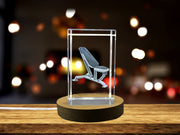 Crystal Gym Recognition - Intricate Adjustable Workout Bench Sculpture with LED Base Light