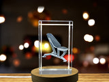 Crystal Gym Recognition - Intricate Adjustable Workout Bench Sculpture with LED Base Light - Custom Award From A&B Crystal Collection