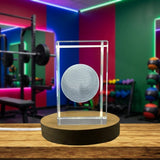 Gym Ball — 3D laser-engraved crystal keepsake, Made in Canada