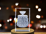 Davis Cup Trophy Replica | 3D Engraved Crystal Award for Sports Tournament Champion A&B Crystal Collection