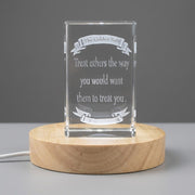 The Golden Rule 3D Engraved Crystal Trophy Award — Made in Canada