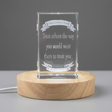 La règle d'or | Inspiration en cristal gravé 3D