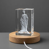 Demeter 3D Engraved Crystal Recognition Trophy Award — Made in Canada - Custom Award From A&B Crystal Collection