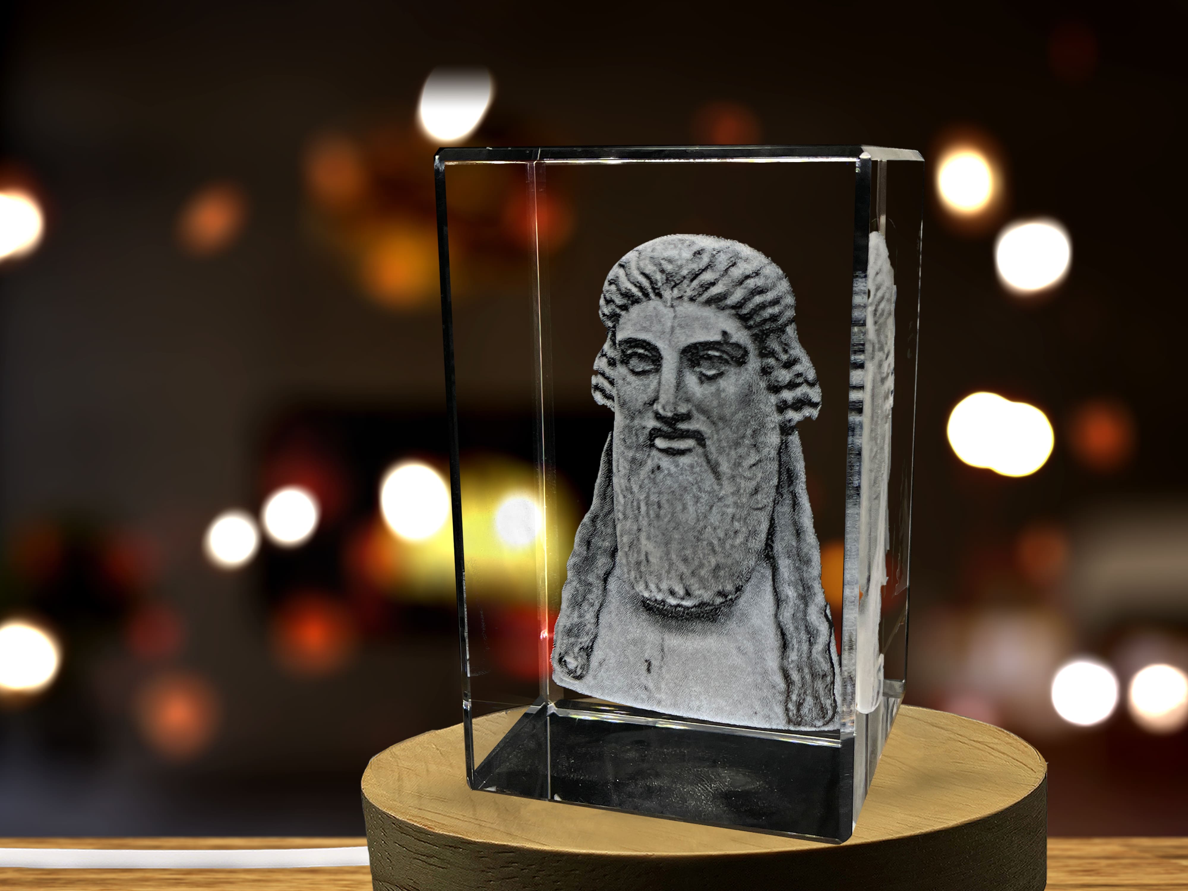 Dionysus 3D Engraved Crystal Keepsake | Collectible A&B Crystal Collection