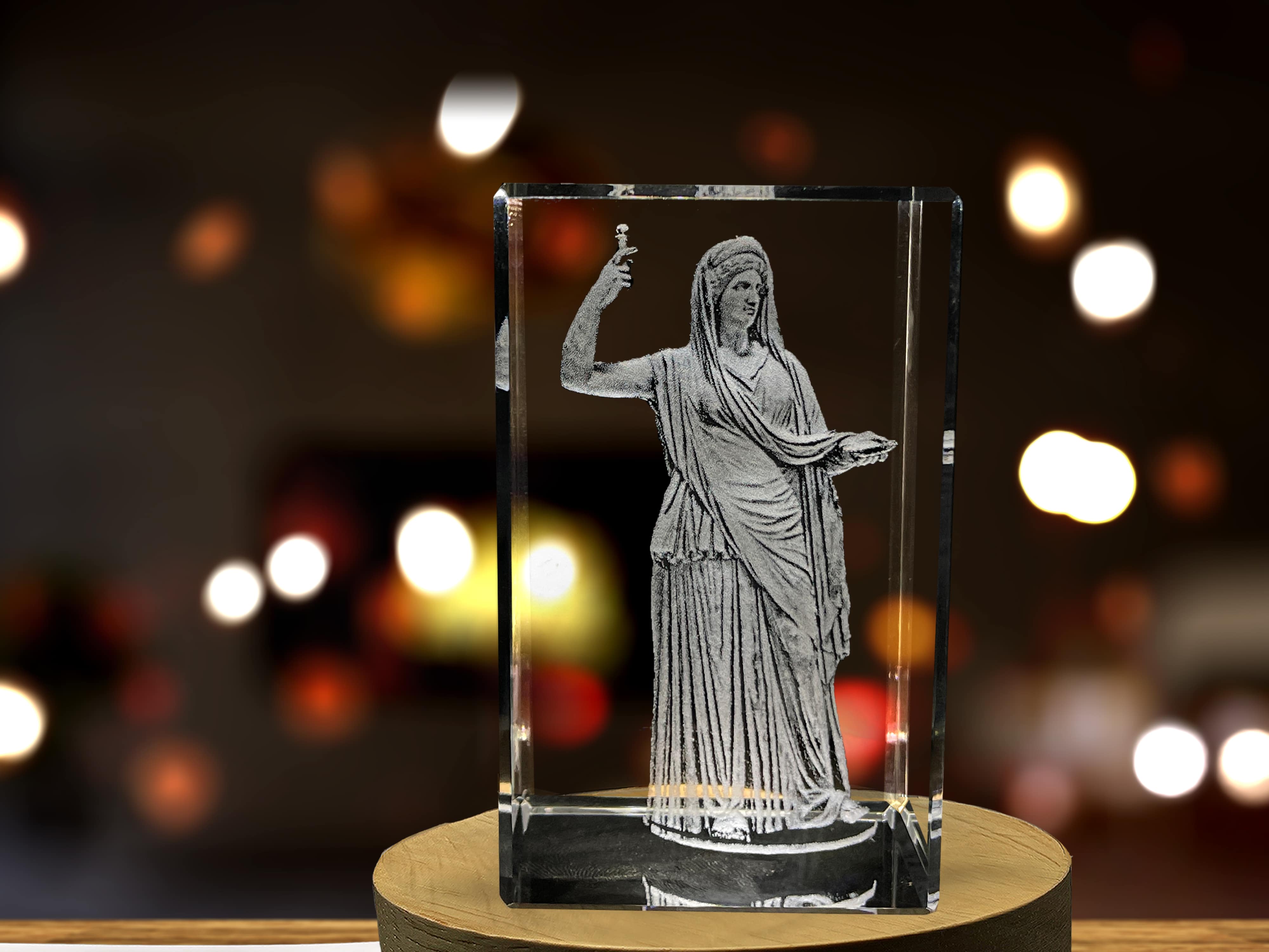Hera 3D Engraved Crystal Keepsake/Gift/Decor/Collectible/Souvenir A&B Crystal Collection