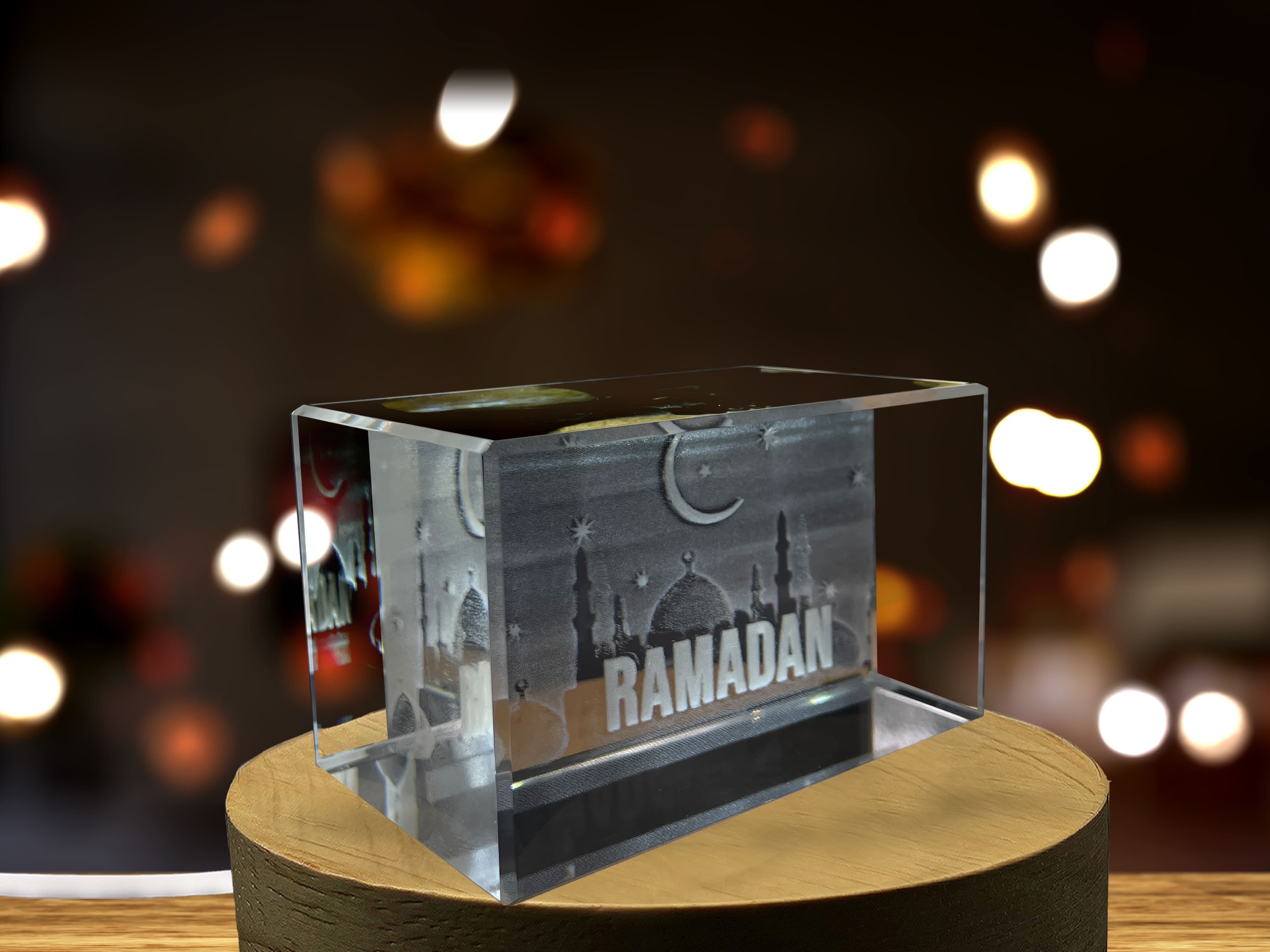 Ramadan| 3D-Engraved-Crystal-Keepsake | Gift/Decor| Collectible | Souvenir | personalized-3D-crystal-photo-gift |Customized-3d-photo-Engraved-Crystal | Home-decor A&B Crystal Collection