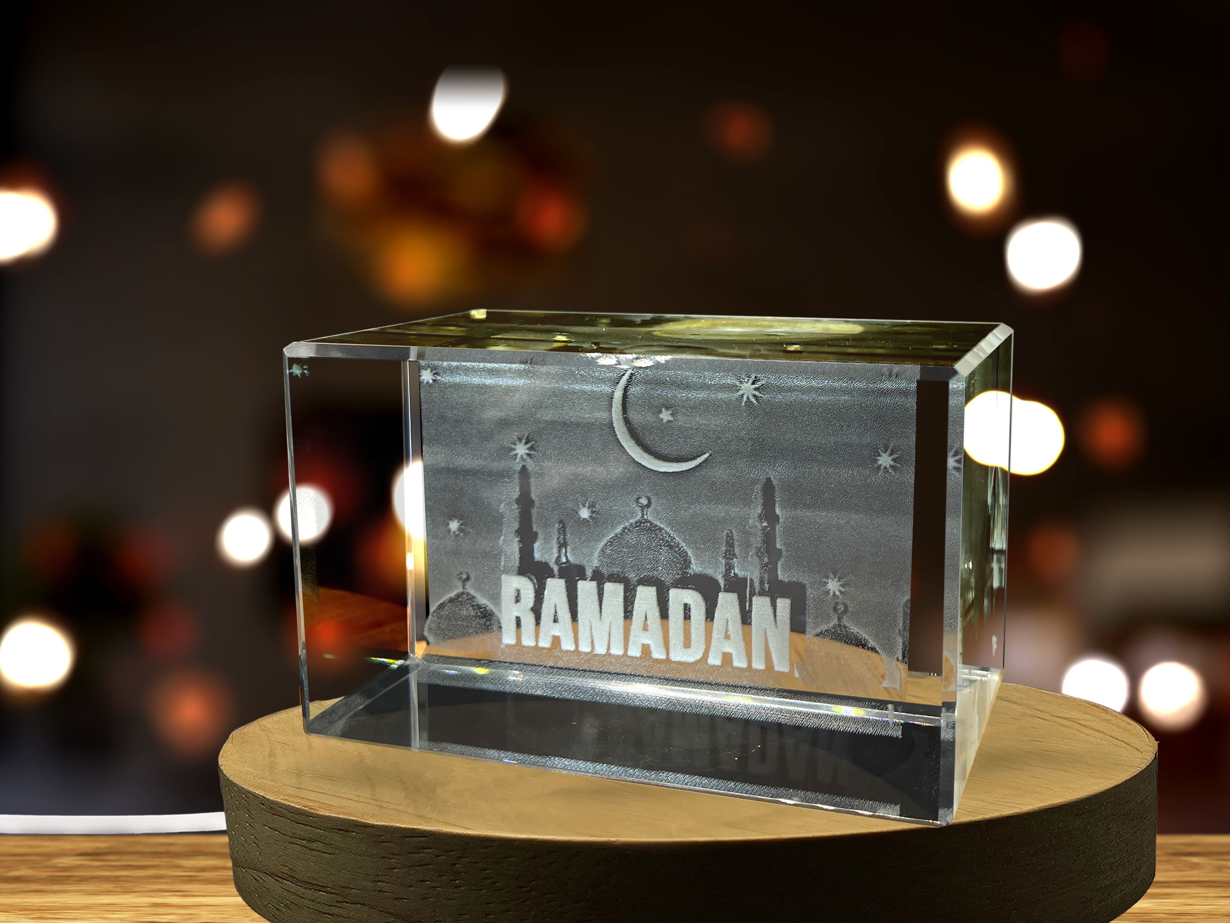 Ramadan| 3D-Engraved-Crystal-Keepsake | Gift/Decor| Collectible | Souvenir | personalized-3D-crystal-photo-gift |Customized-3d-photo-Engraved-Crystal | Home-decor A&B Crystal Collection