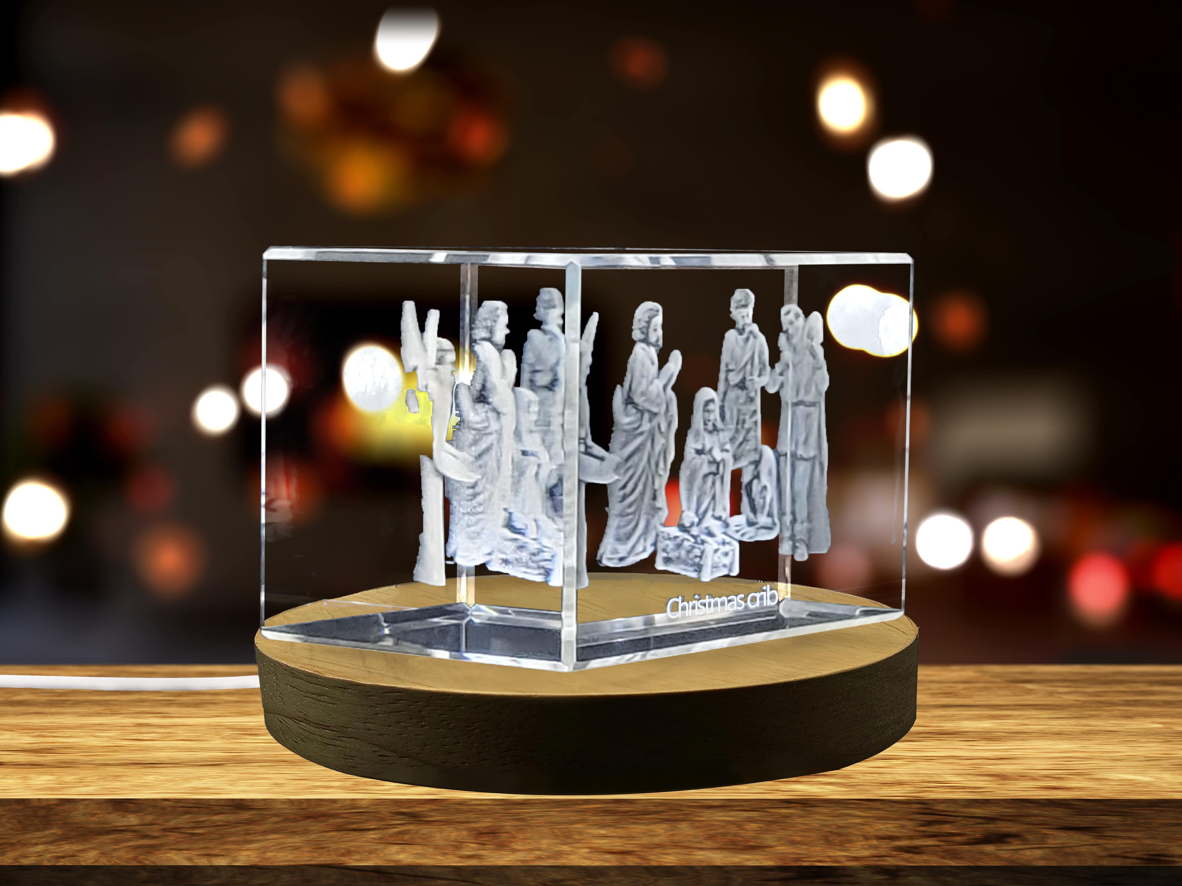 A Night of Wonder | Christmas Crib 3D Engraved Crystal A&B Crystal Collection